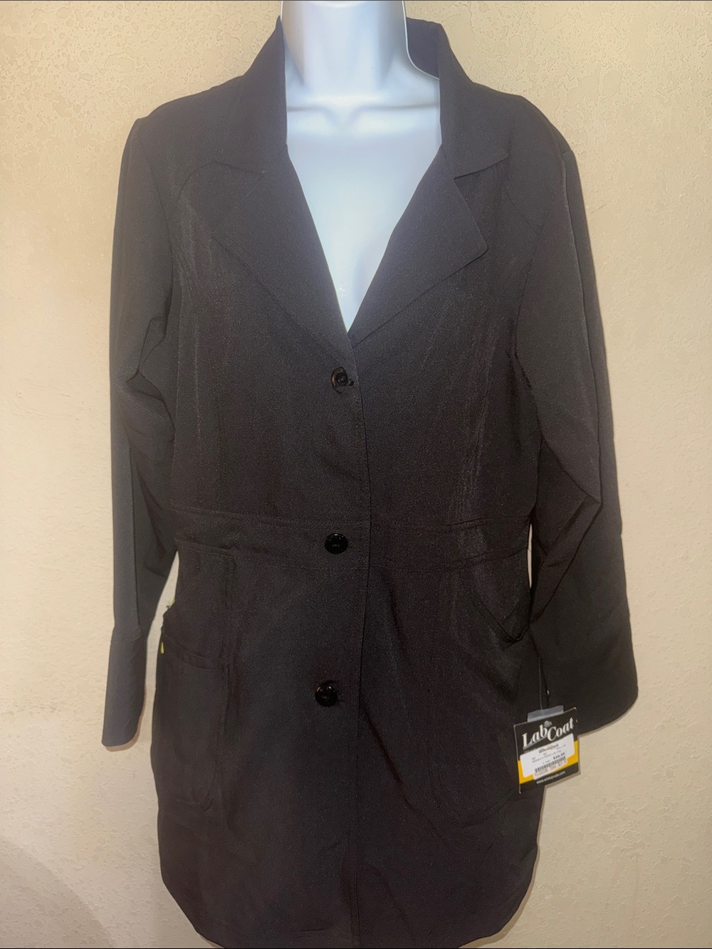 Wink Black Women's Blazer-Style Lab Jacket